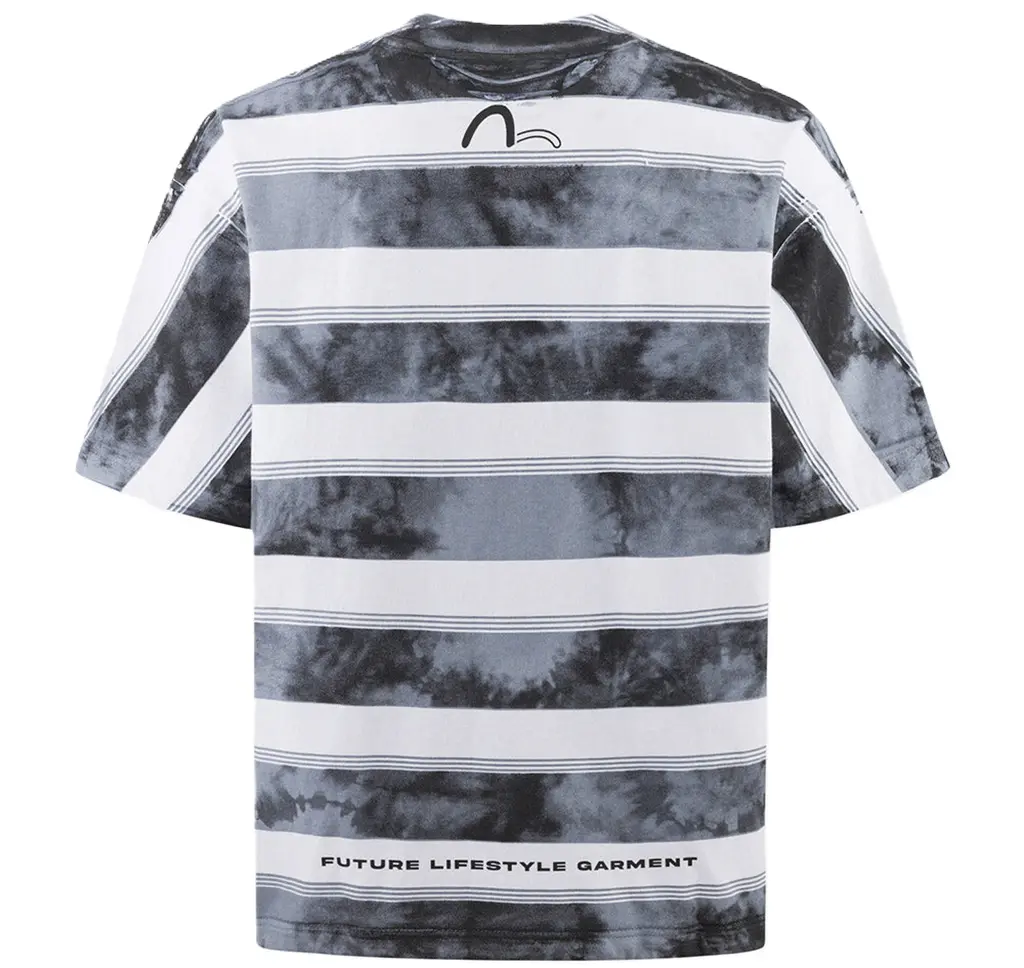 Ao Evisu Washed Tie-Dye Stripe 'Black' 2ESGNM5TS5110LFCT