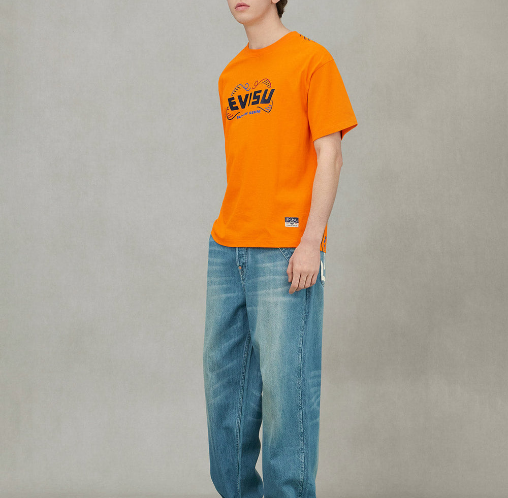 Ao Evisu Daruma Print Loose 'Orange' 2ESHTM5TS1209RXCT