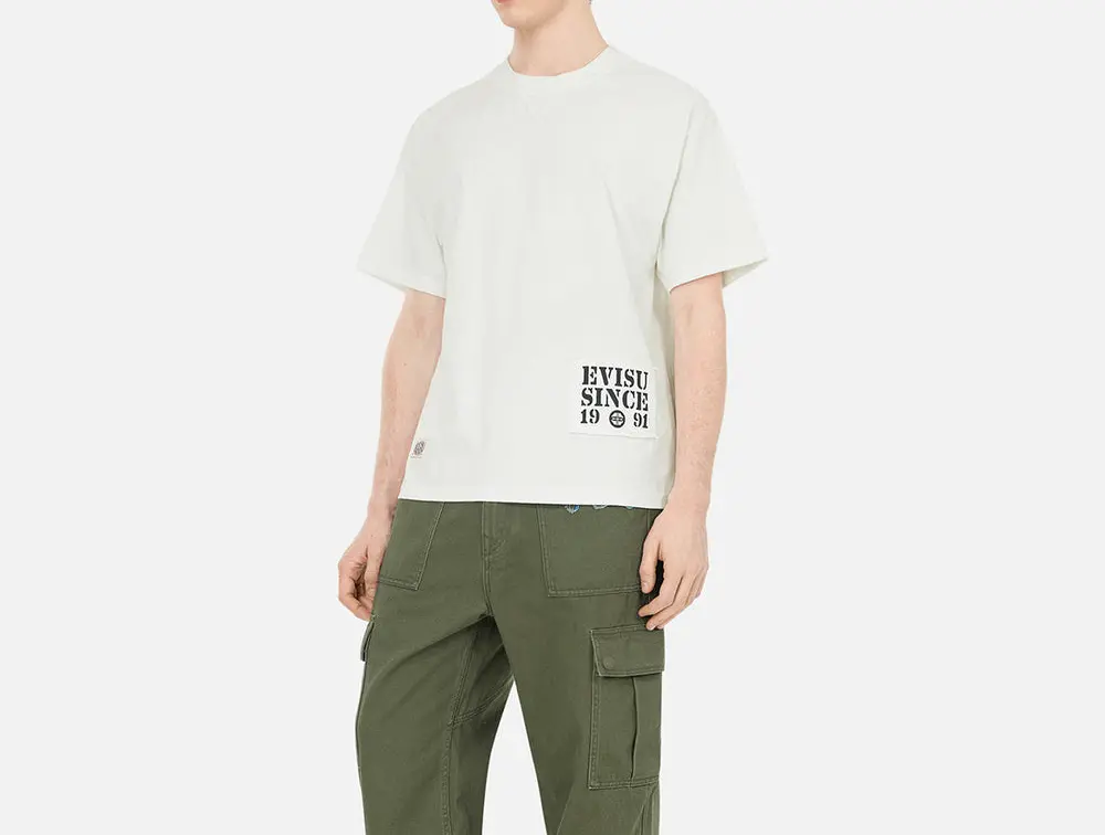 Ao Evisu Daicock Embroidery 'White' 2ESHTM5TS7021RXCT