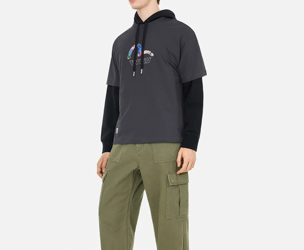 Ao Evisu Seagull Print And Japanese 'Charcoal' 2ESHTM5TS7022RXCT
