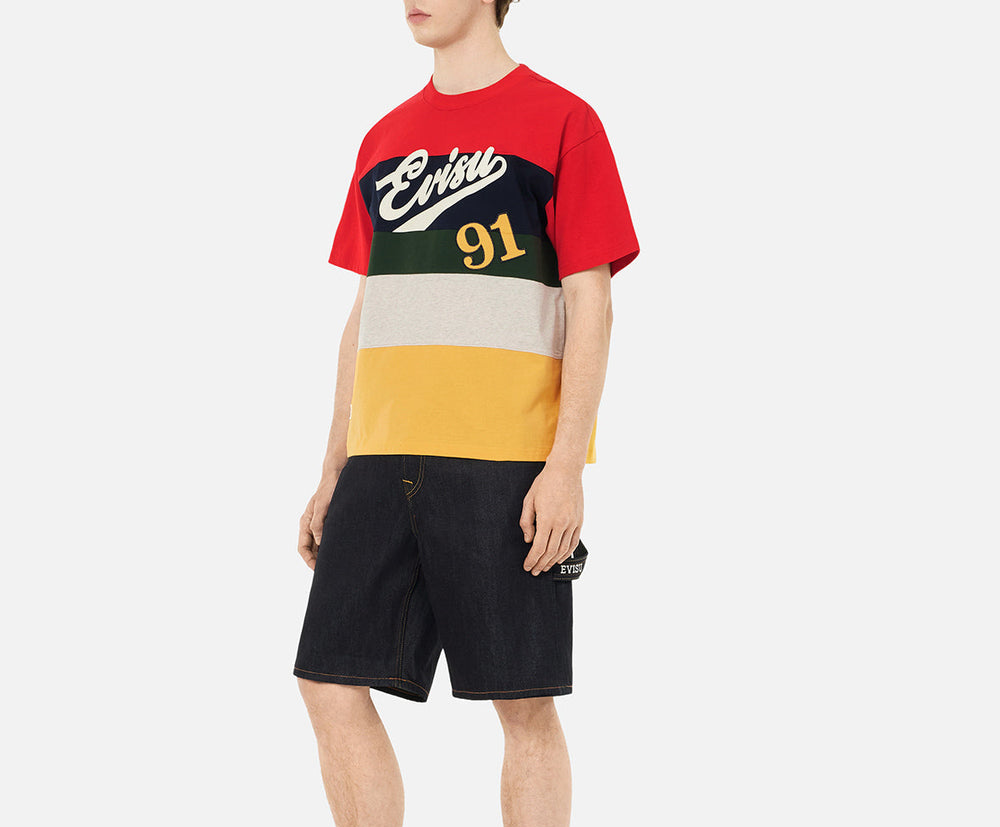 Ao Evisu Logo And "91" Applique 'Multicolor' 2ESHTM5TS7043RXCT