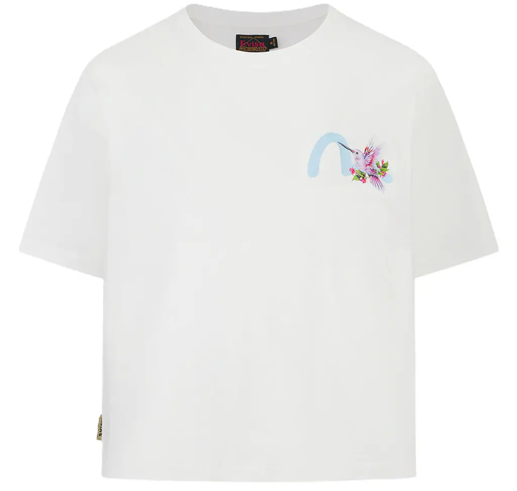 Ao Evisu Seagull And Hummingbird Print 'White' 2ESHTW5TS4028DPCT