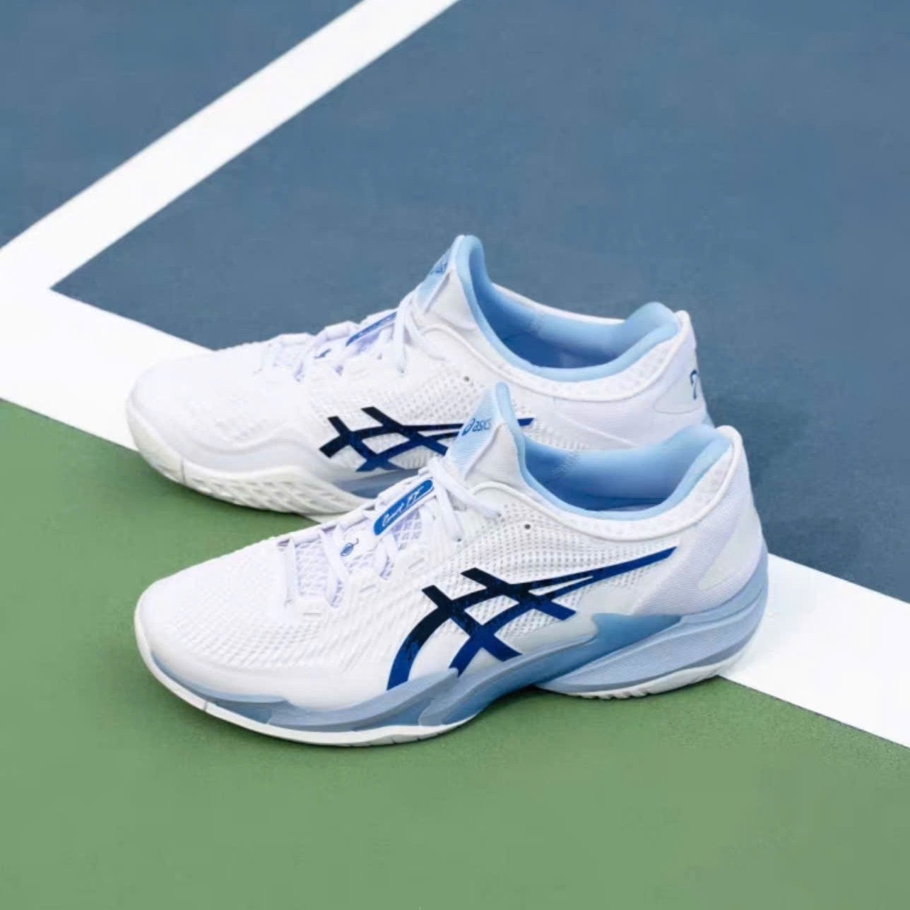 Alternative view of Giày Asics Court FF 3 Novak 'White Tuna Blue' 1041A522-967