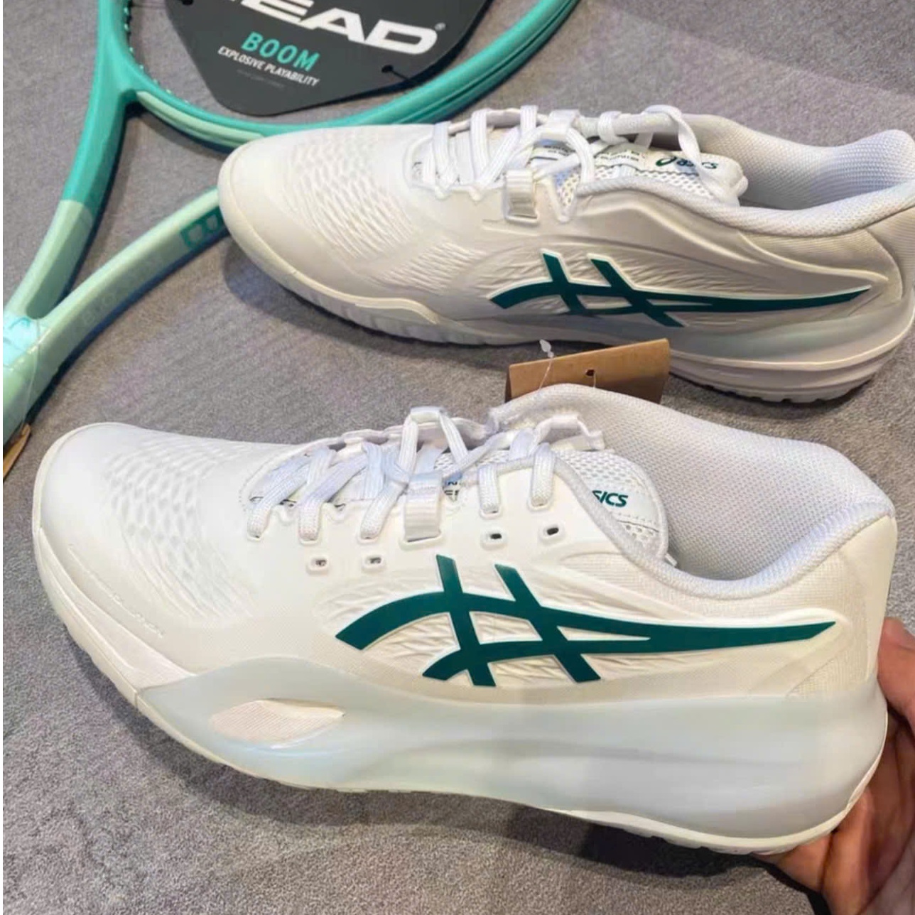 Giày Asics Gel-Resolution X 'White Pitch Green' 1041A481-102 - Ảnh 4