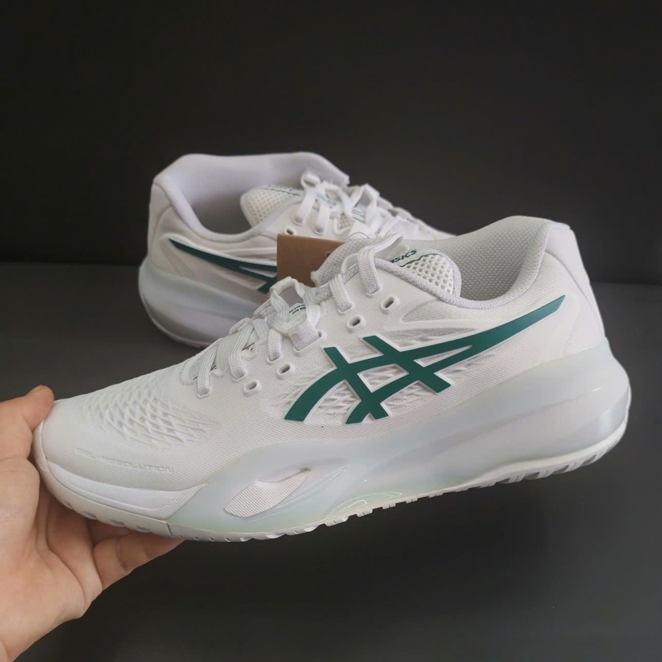 Giày Asics Gel-Resolution X 'White Pitch Green' 1041A481-102 - Ảnh 6