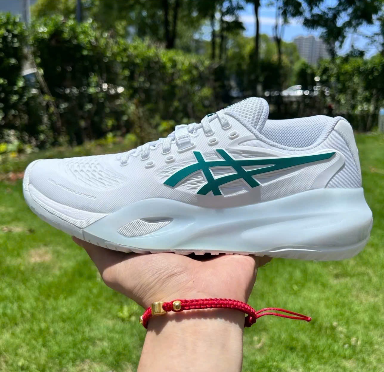 Giày Asics Gel-Resolution X 'White Pitch Green' 1041A481-102 - Ảnh 3