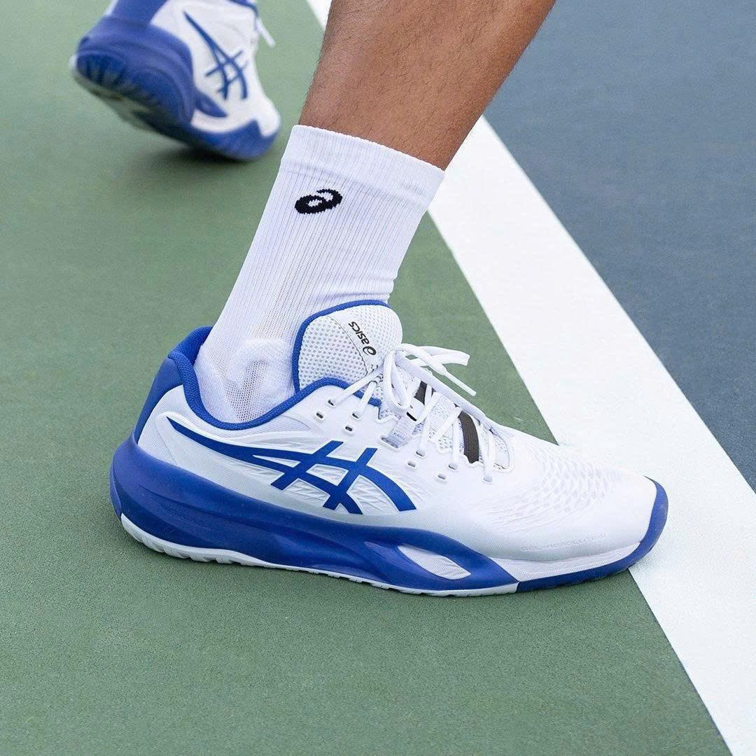 Giày Asics Gel-Resolution X Wide 'White Blue' 1041A487-101 - Ảnh 3