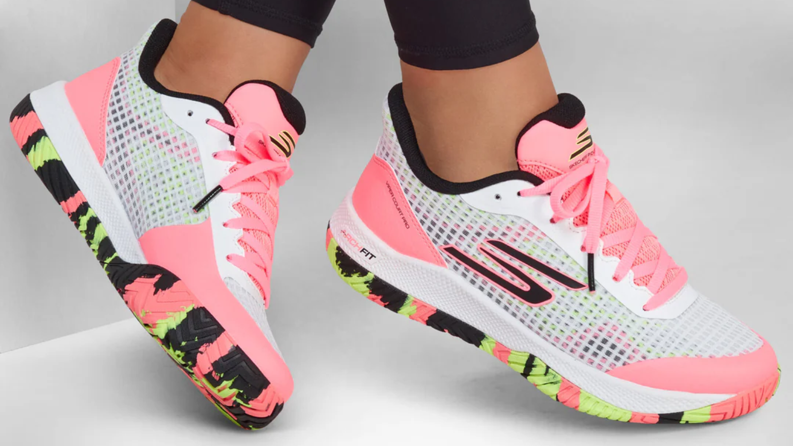 Alternative view of Giày Skechers Viper Court Pro 'Pink White' 172069C-WMLT