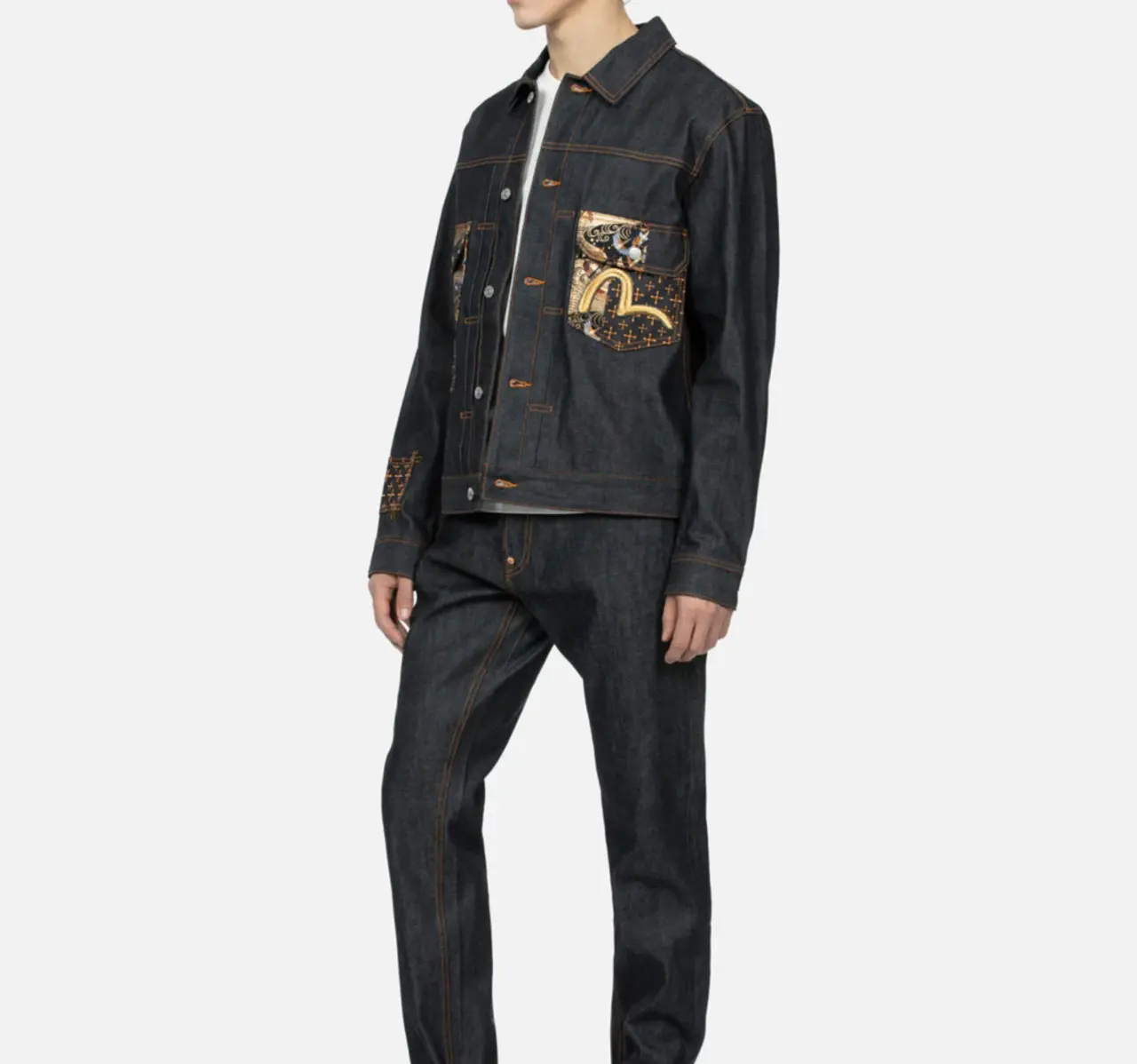 Ao Evisu Denim Jackets 'Black' 2ESHTM4DJ7001RXDP