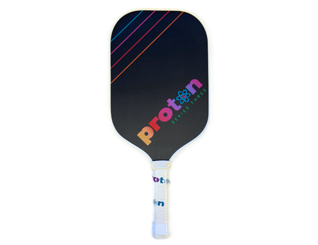 Vot Pickleball Proton Series Three Raw Carbon 15mm 'Cream'