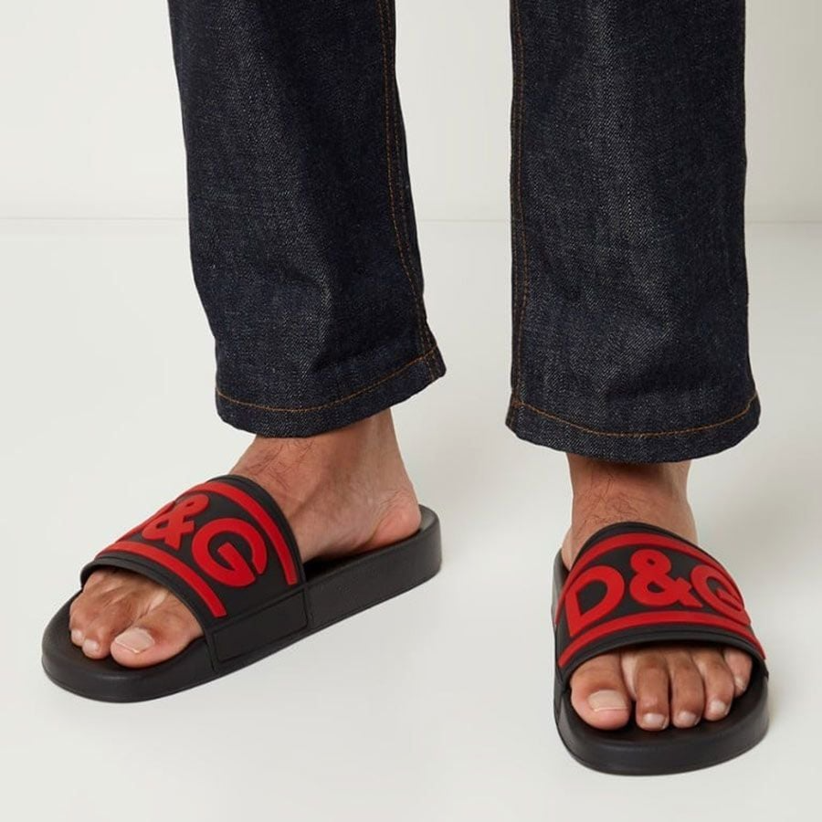 Dep Dolce & Gabbana Logo Sandals 'Black' CS2072-AQ858-89650