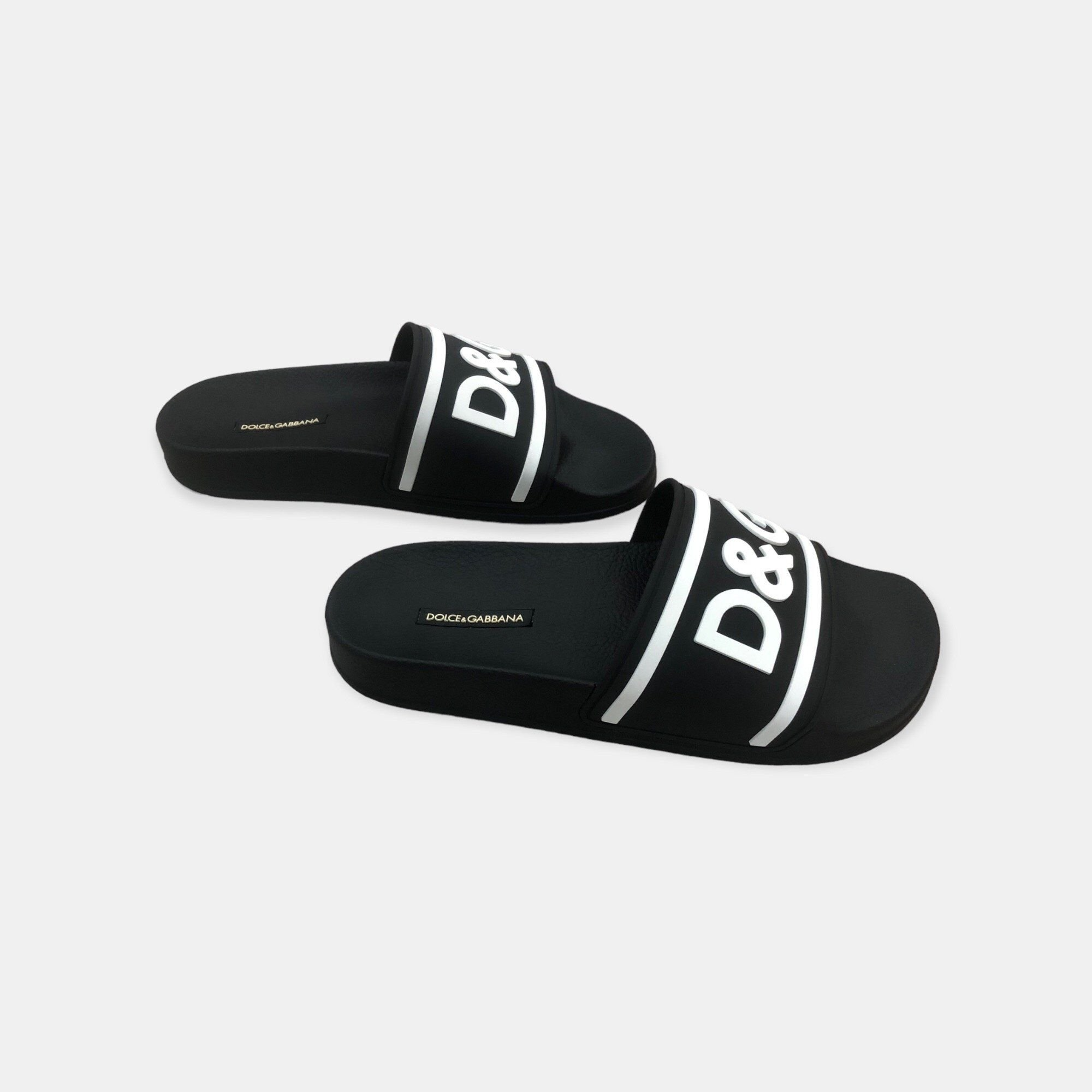 Dep Dolce & Gabbana Slides DG Logo 'Black' CS1732B9L738B939
