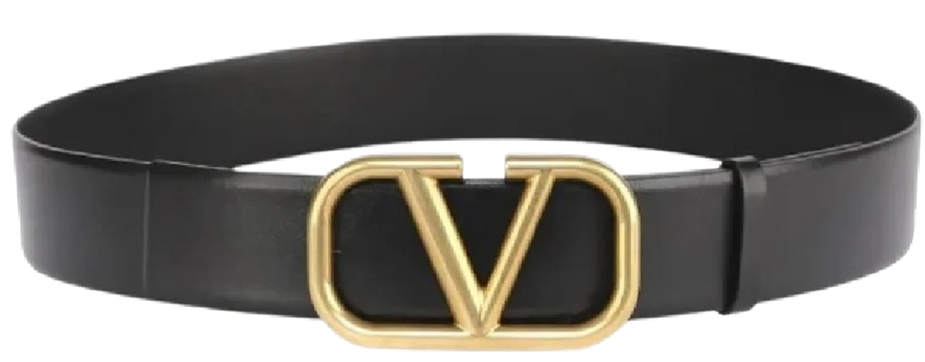 That Lung Valentino Belt With V Logo 'Black' 3Y2T0Q87ECU-0NO