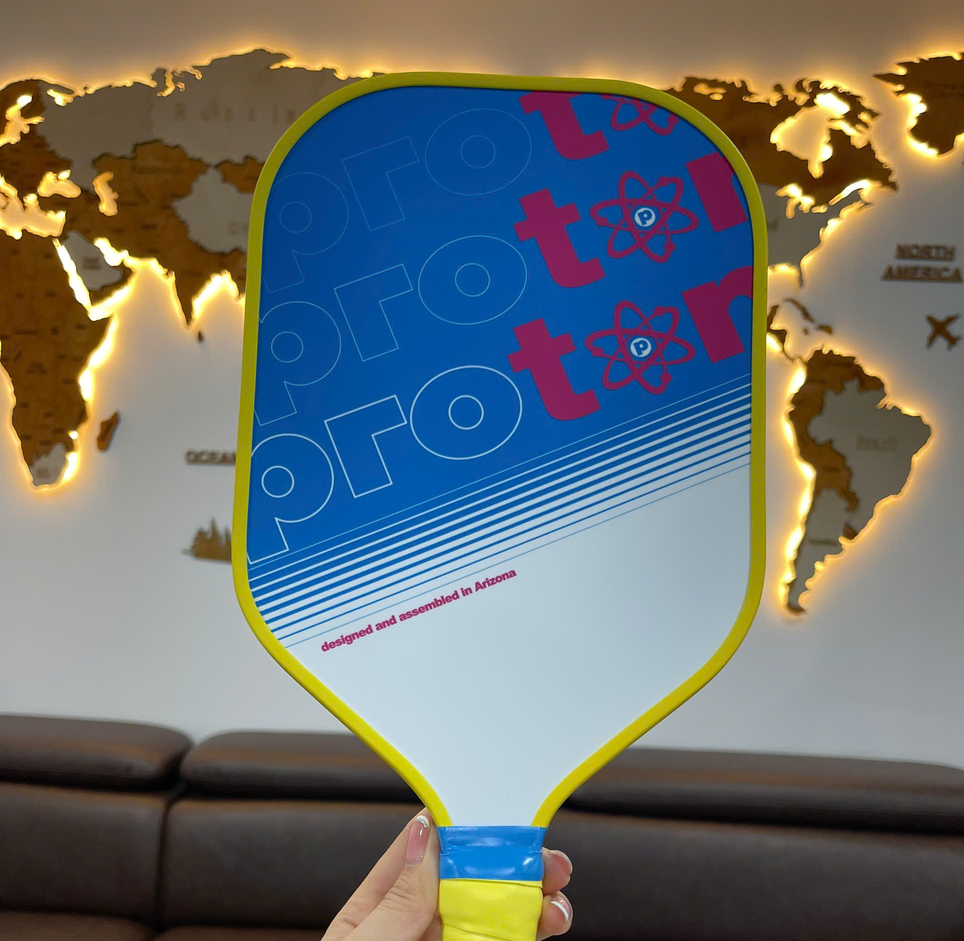 Vot Pickleball Proton Series One Type B 15mm 'Yellow Blue'