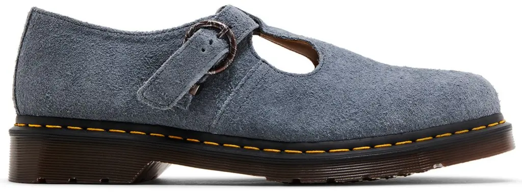 Dép Dr Martens T Bar Napped Suede 'Blue' 31518764