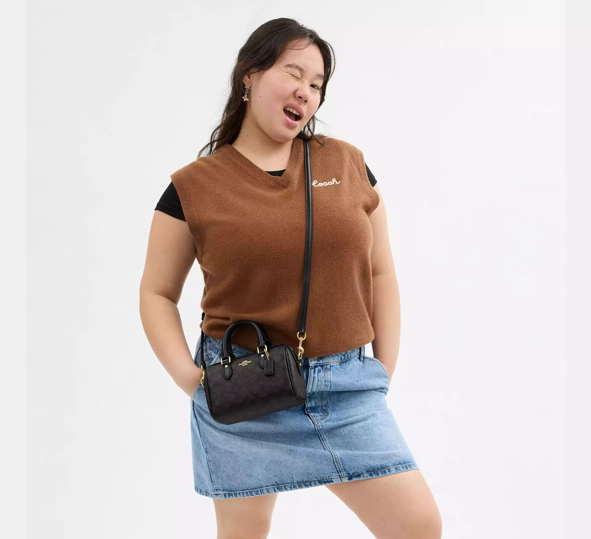 Alternative view of Túi Coach Mini Rowan Crossbody 'Walnut' CW329-IMXAQ