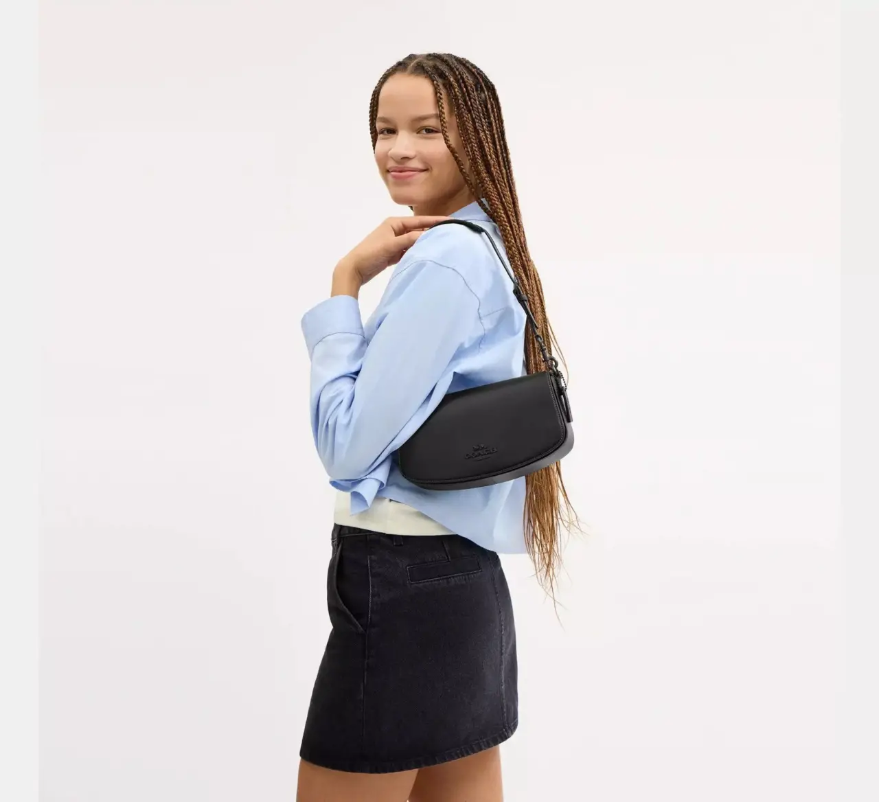 Alternative view of Túi Coach Andrea Shoulder Bag 'Black' CT768-JIBLK