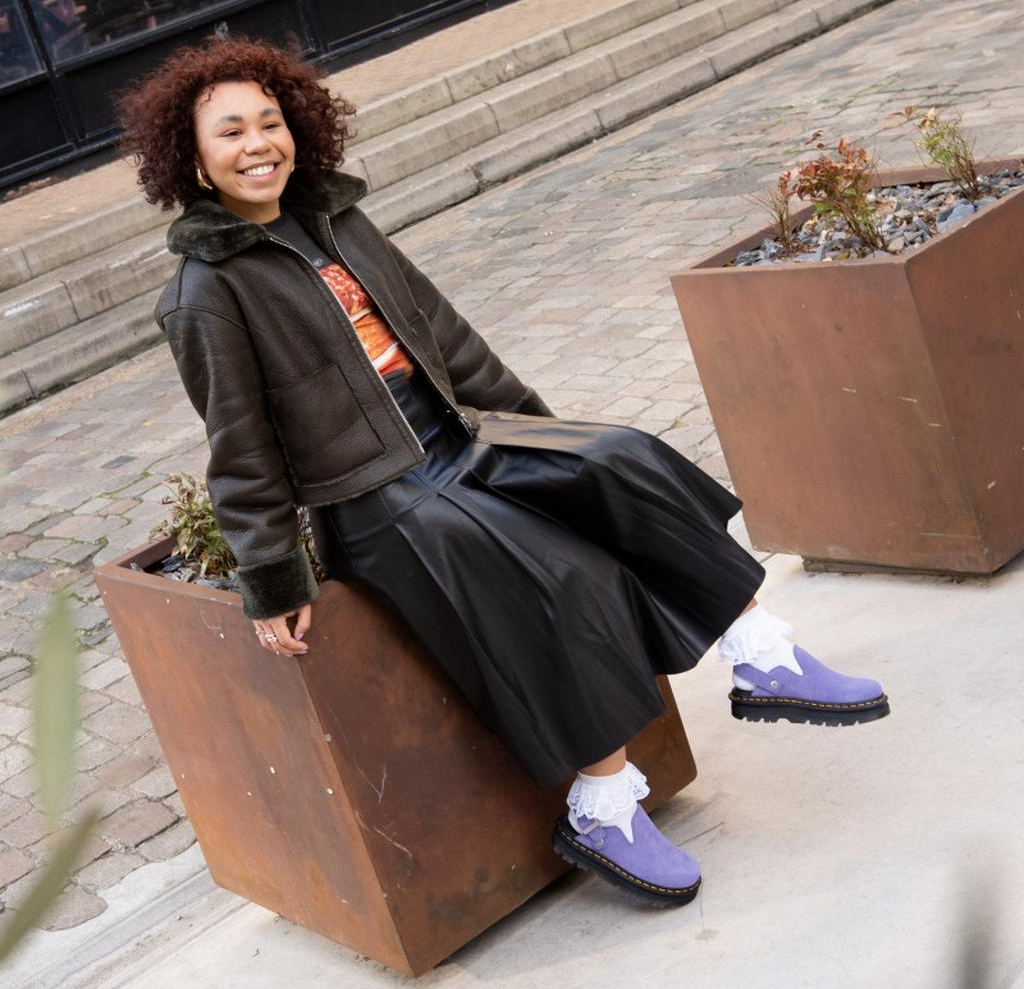 Alternative view of Dép Shop Dr Martens Zebzag 'Purple' 31937500