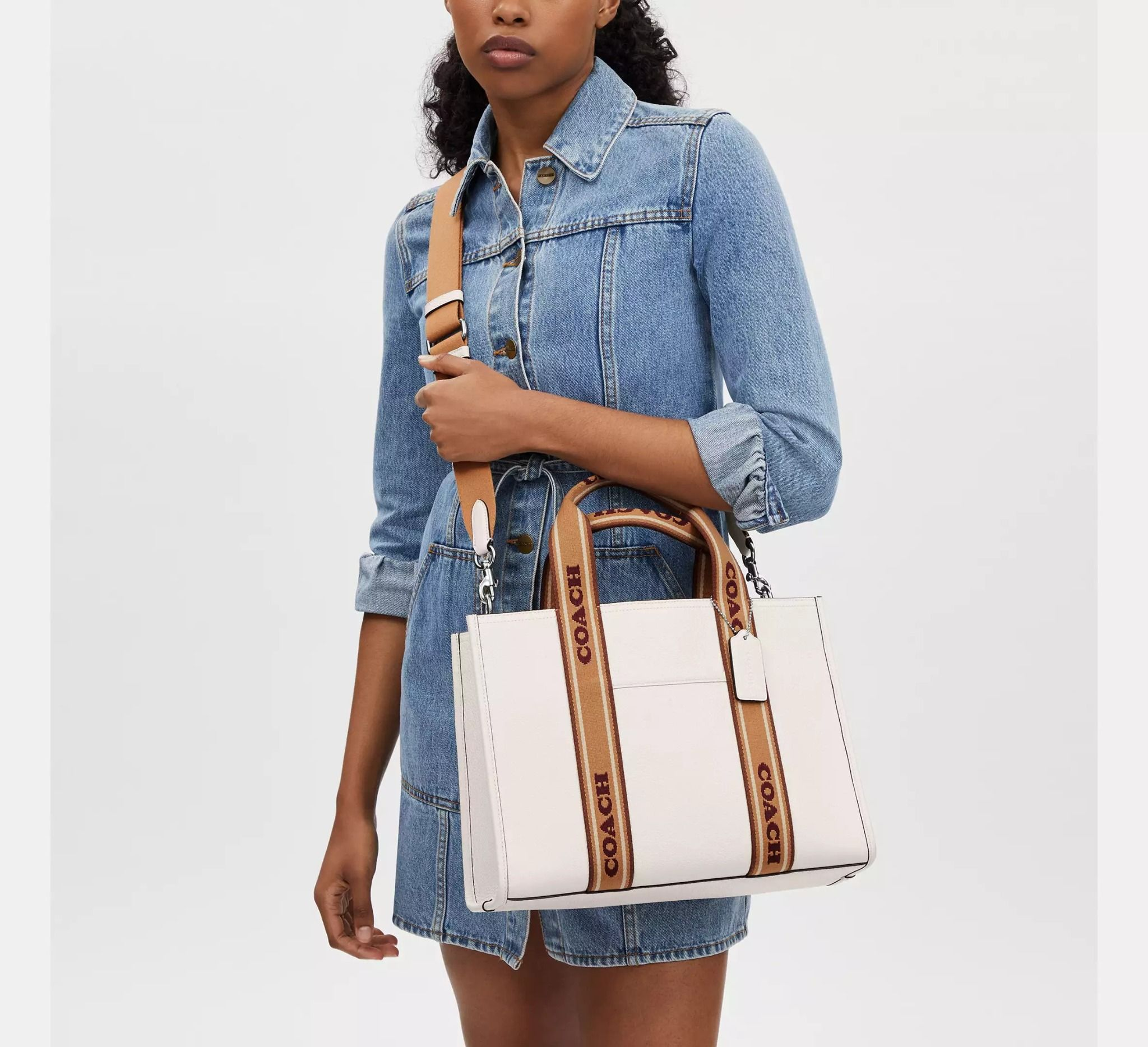 Alternative view of Túi Coach Smith Tote Bag 'Chalk' CU997-SVCAH