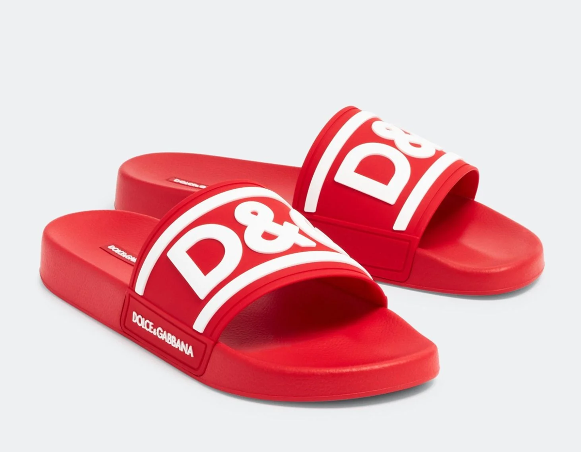 Alternative view of Dép Dolce & Gabbana Rubber Slides 'Red' CS2072AQ85889689