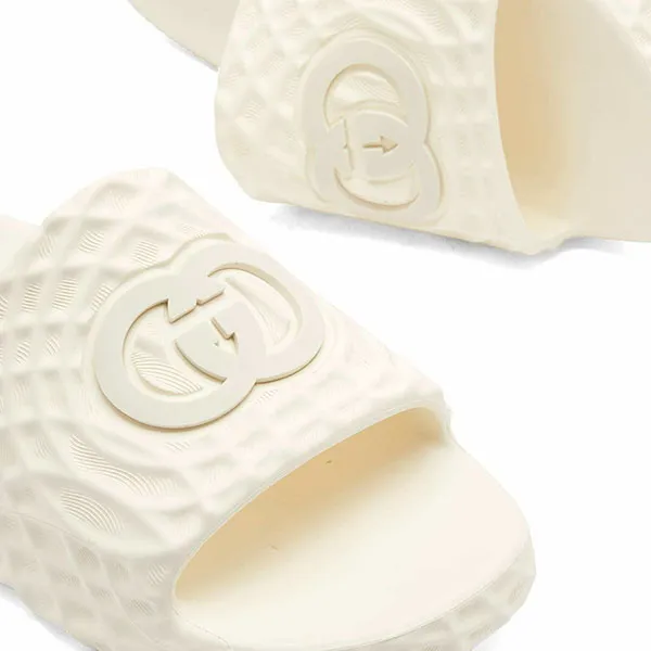 Alternative view of Dép Gucci Interlocking G Slide Sandal 'White' 770801-J8710-9164