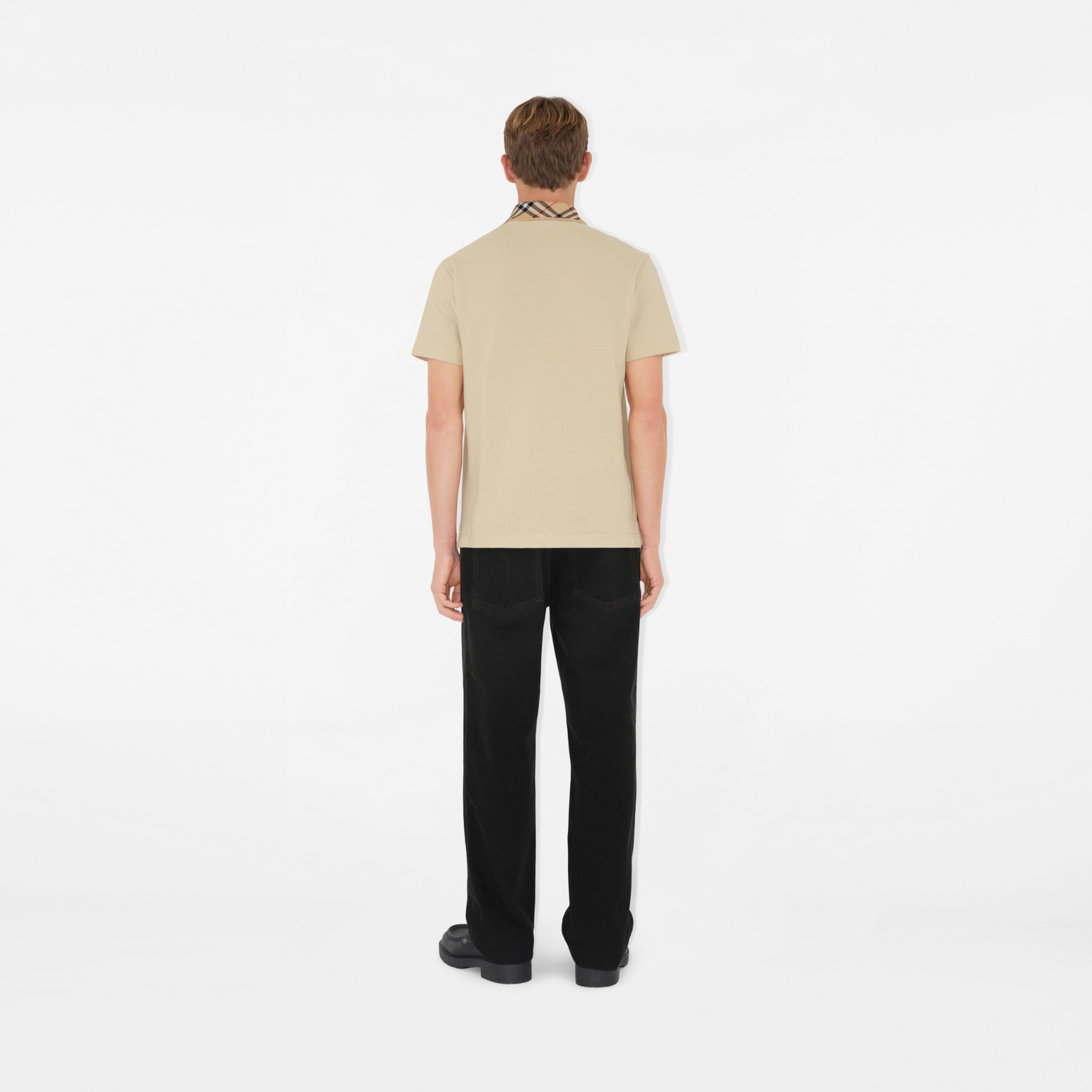 Alternative view of Áo Burberry Check Collar Cotton 'Beige' 81038641
