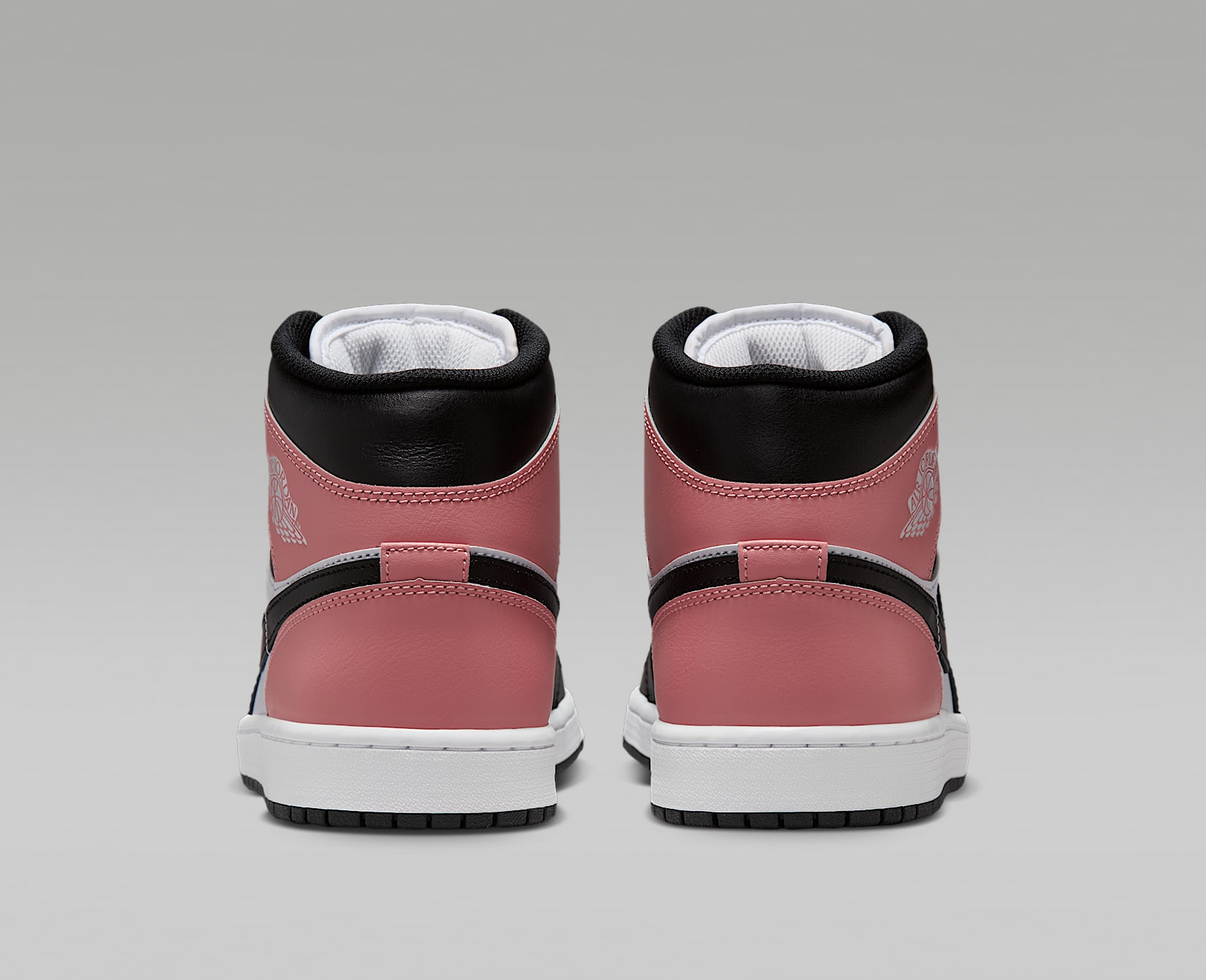 Alternative view of Giày Nike Air Jordan 1 Mid 'White Rust Pink Black' DQ8426-100