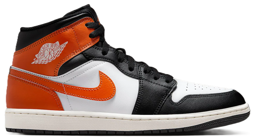 Giày Nike Air Jordan 1 Mid 'Black Toe Starfish' DQ8426-801