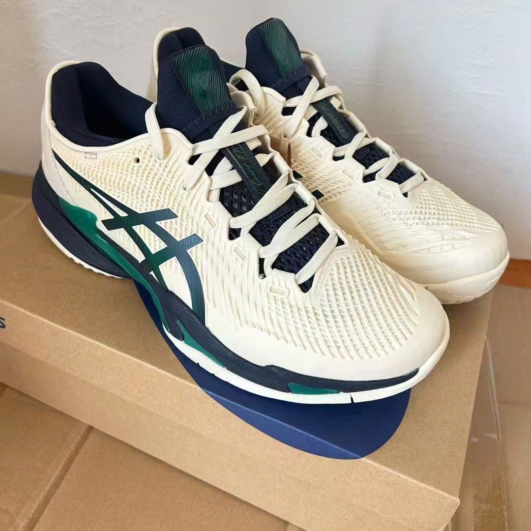 Giày Asics Court FF 3 'Cream Jasper Green' 1041A370-105 - Ảnh 5