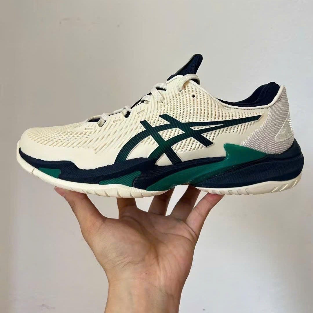 Alternative view of Giày Asics Court FF 3 'Cream Jasper Green' 1041A370-105