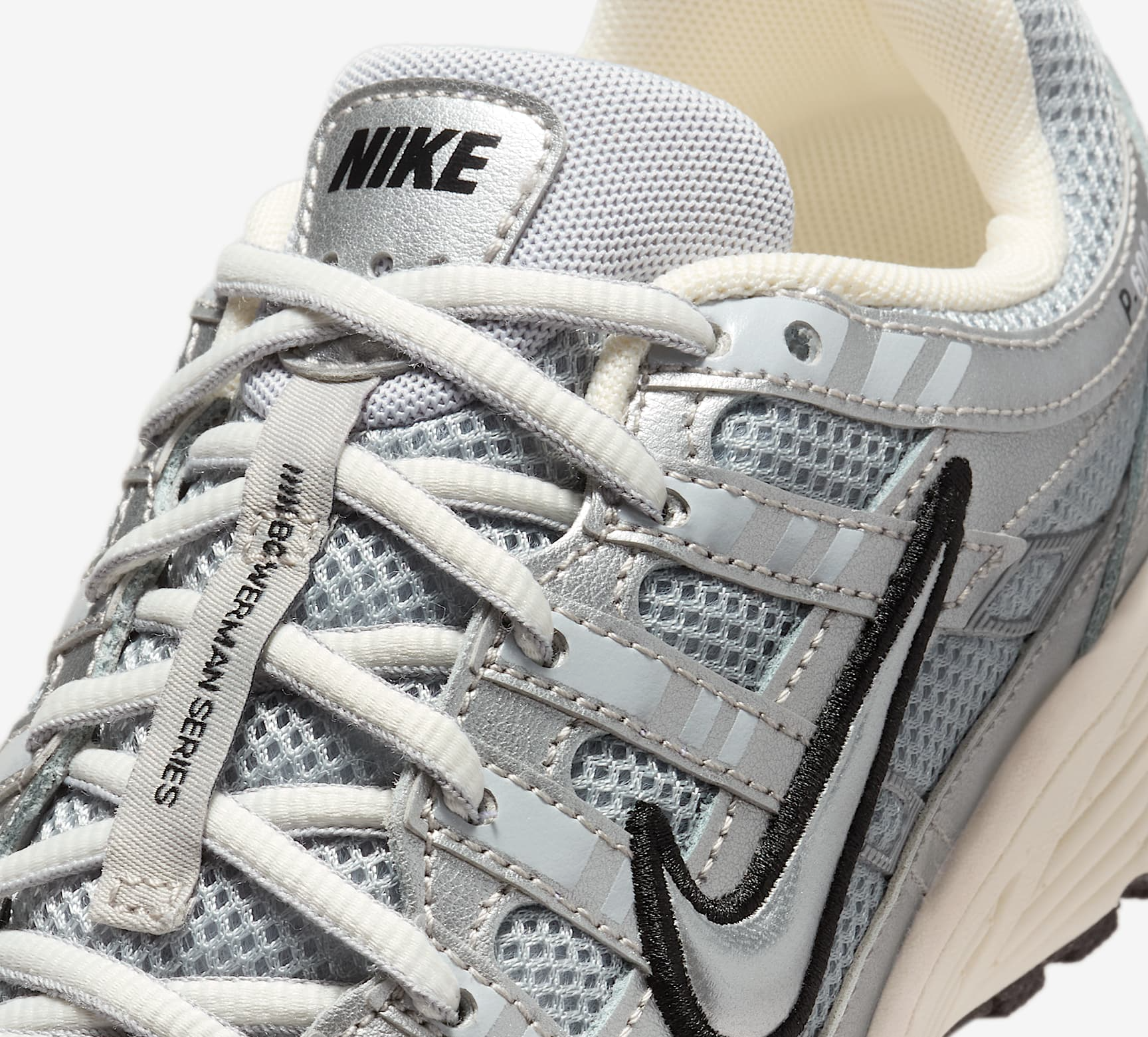 Alternative view of Giày Nike P-6000 GS 'Metallic Silver Black' HV5064-006