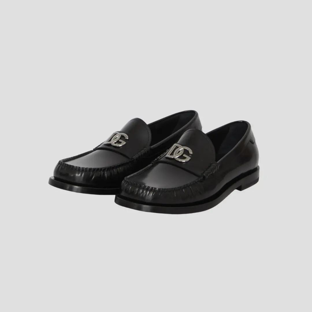 Alternative view of Giày Dolce & Gabbana Loafers Leather Logo 'Black' A30248-AQ237
