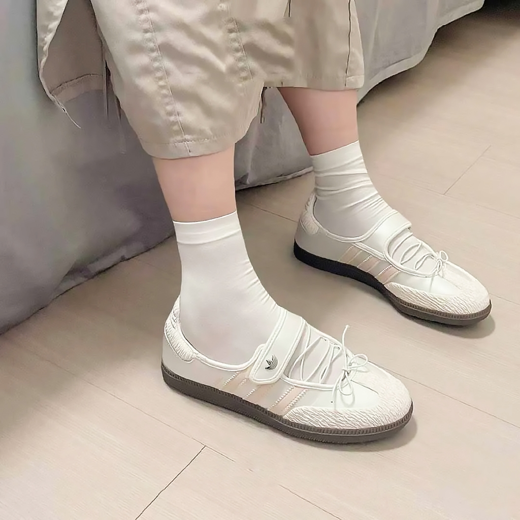 Alternative view of Giày Adidas Samba 'Jane Cloud White Pink' JR4482