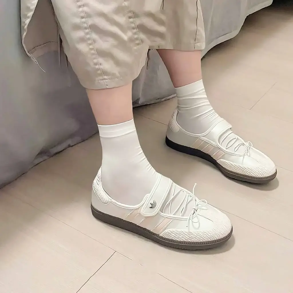 Alternative view of Giày Adidas Samba 'Jane Cloud White Pink' JR4482