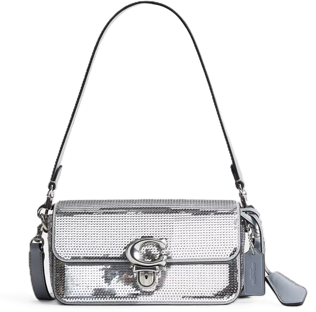 Túi Coach Studio Baguette Bag Sequins 'Silver' CM428-LHSLV
