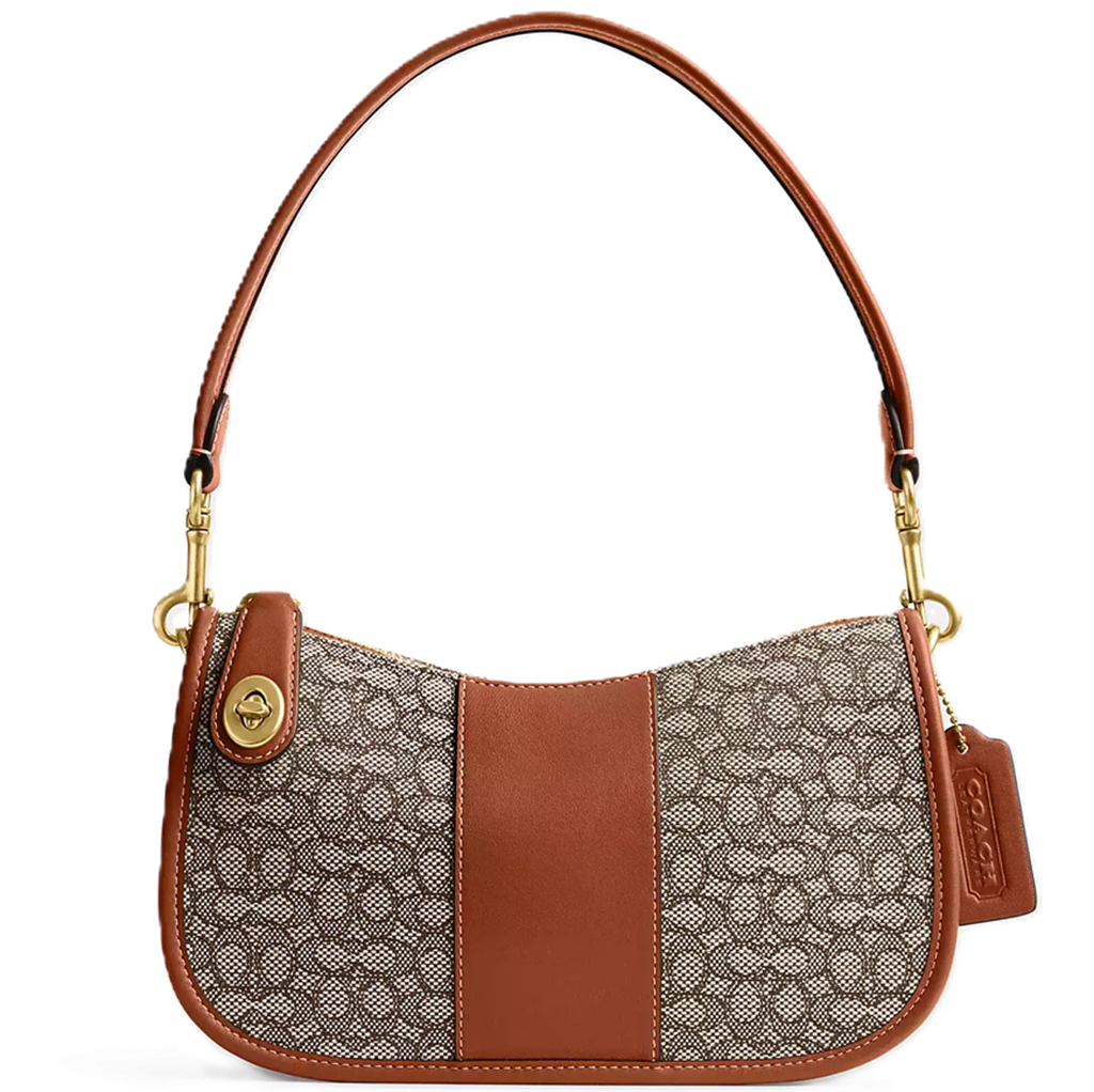 Túi Coach Swinger Micro Signature Jacquard 'Brown' CM559-B4TA7