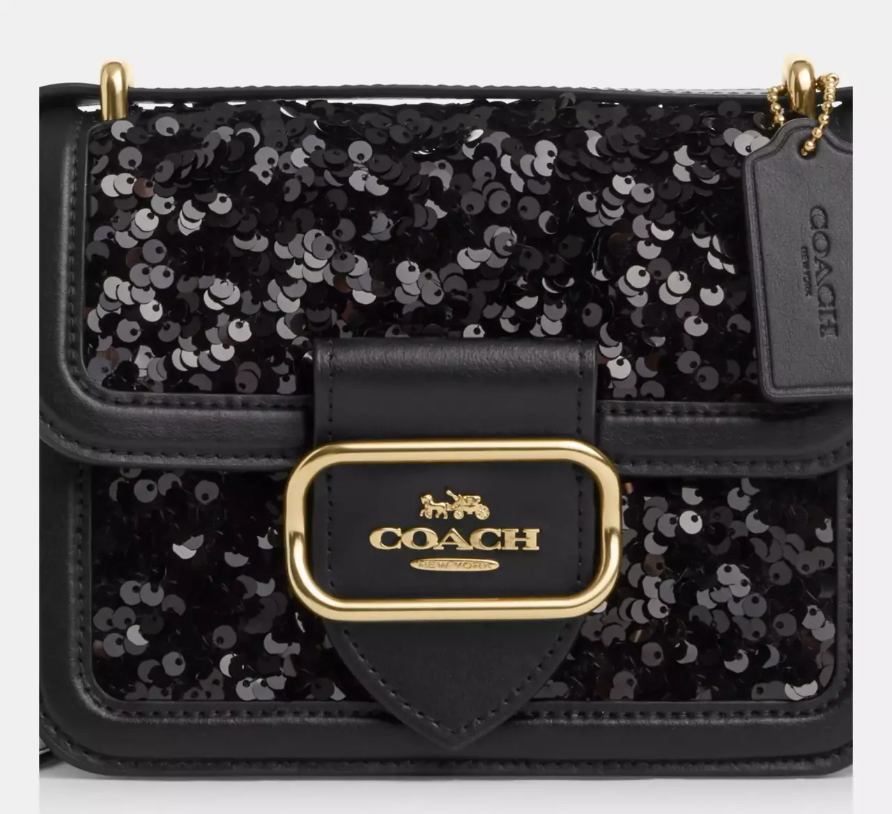 Alternative view of Túi Coach Morgan Square Crossbody 'Black' CO922-IMBLK