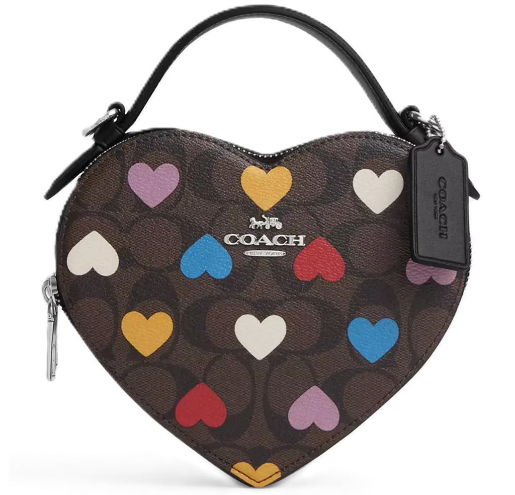 Túi Coach Heart Signature Canvas Print 'Black' CP022-SVN2R