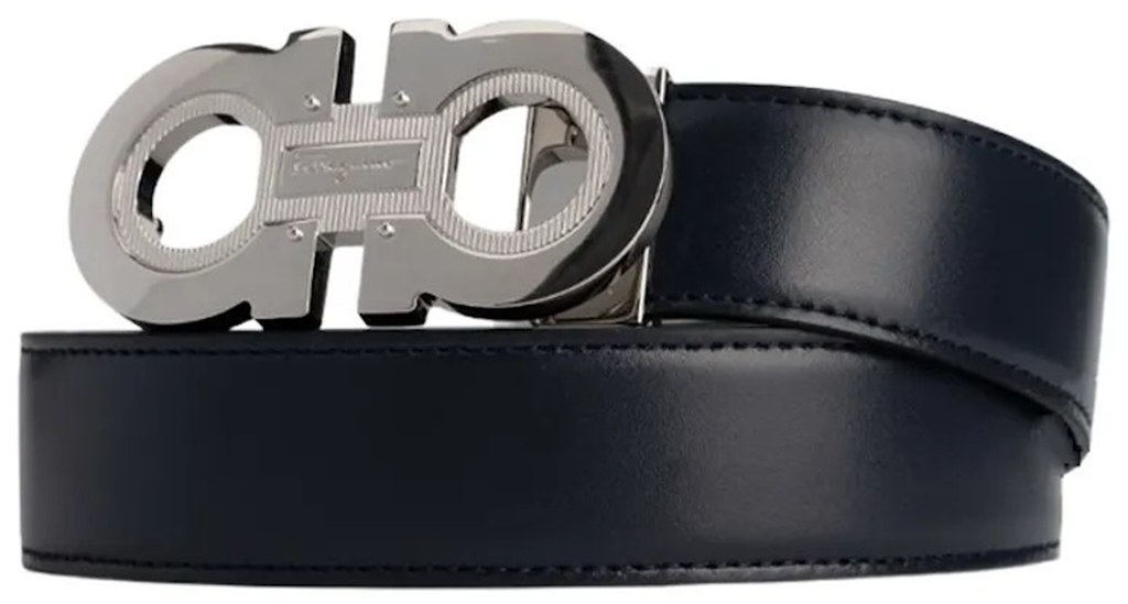 Thắt Lưng Salvatore Ferragamo Silver Logo 'Black' 670128-0752675