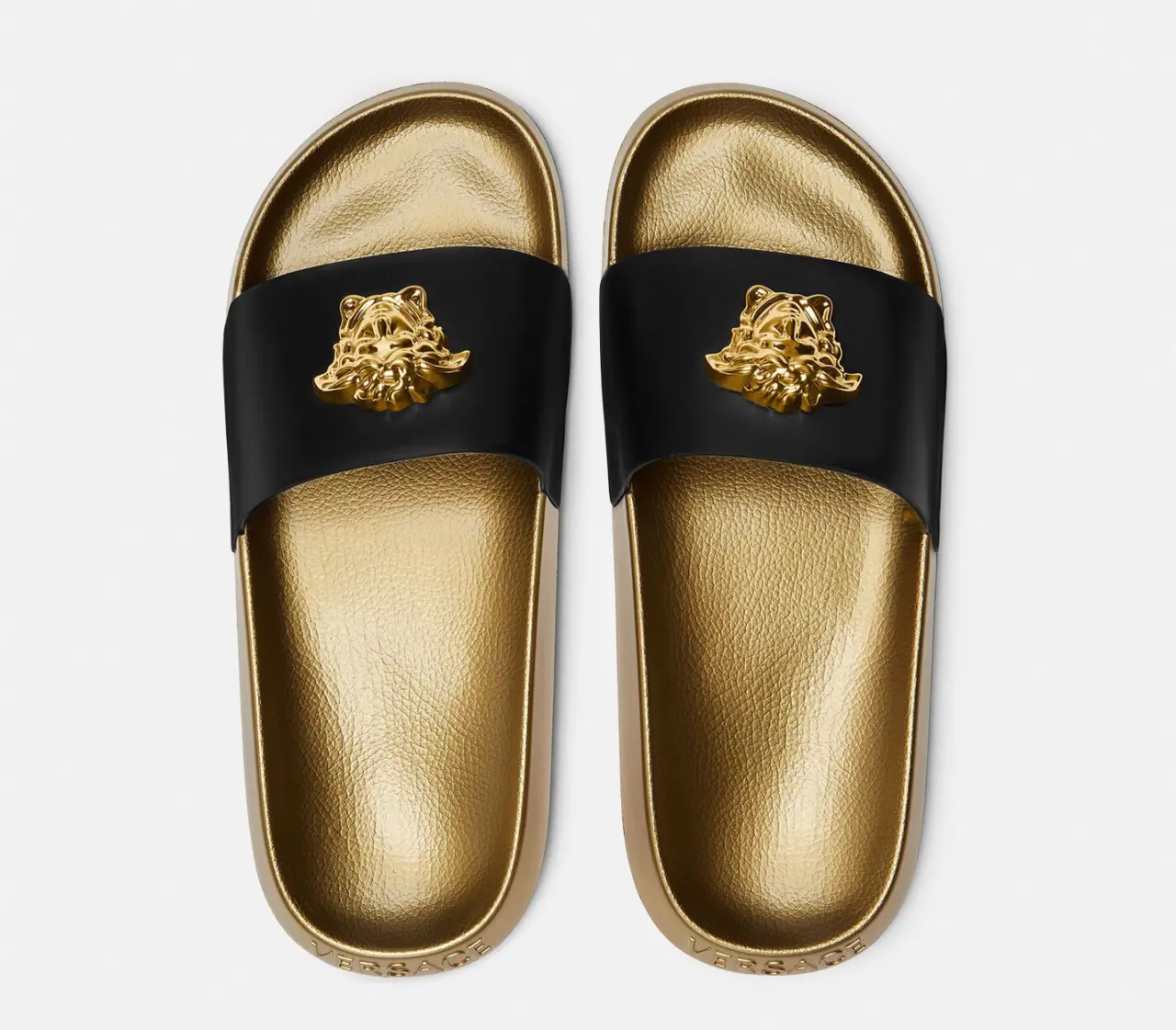 Alternative view of Dép Versace La Medusa Sliders 'Black Gold' 1010643-DV46G-1B00V