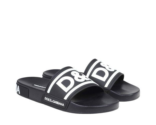 Dép Dolce & Gabbana Logo Sandals 'Black' CS1991AQ85889690 - Ảnh 3