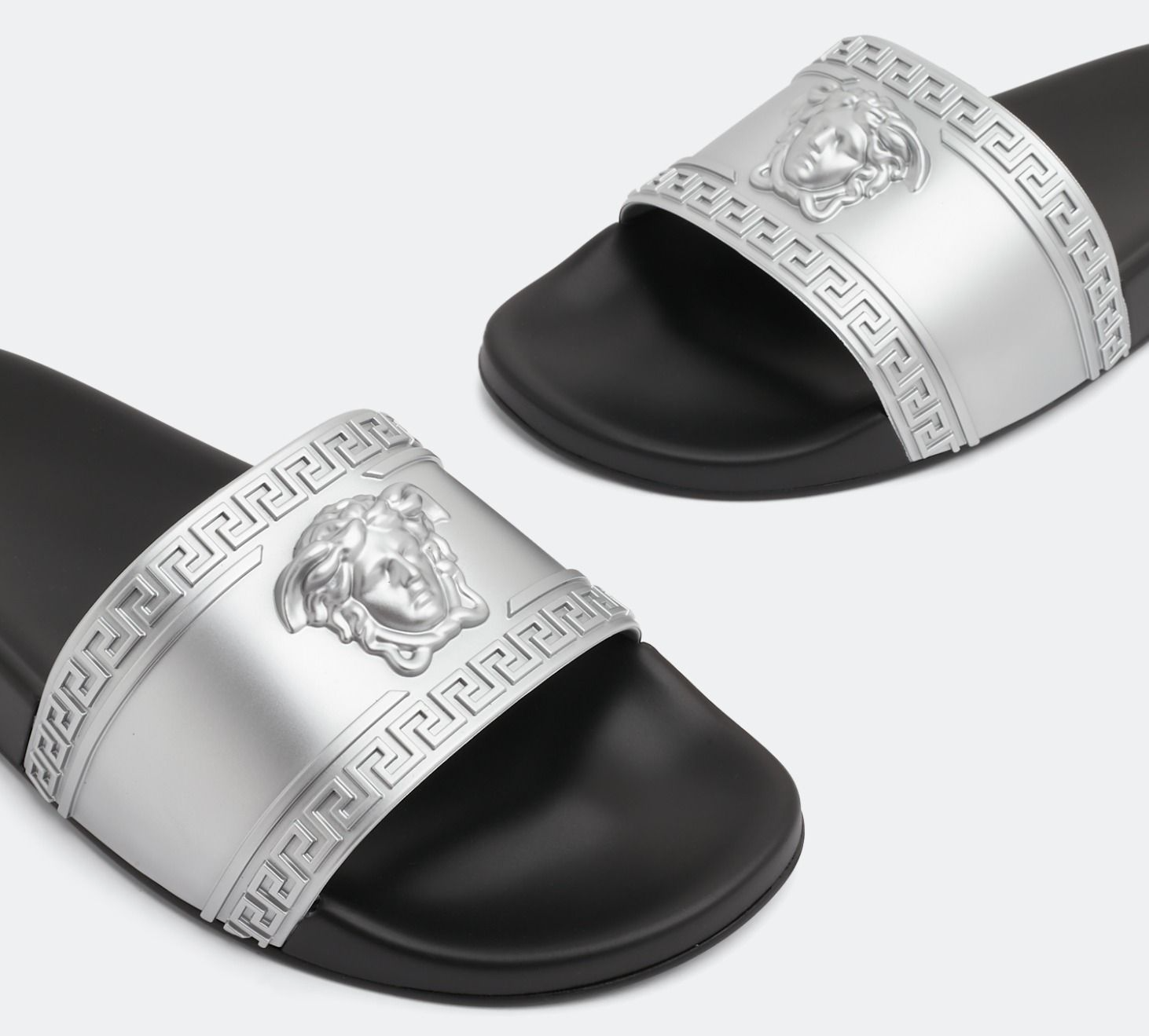 Alternative view of Dép Versace Palazzo Slides 'Silver' DSU5883-DGOLG-2E180