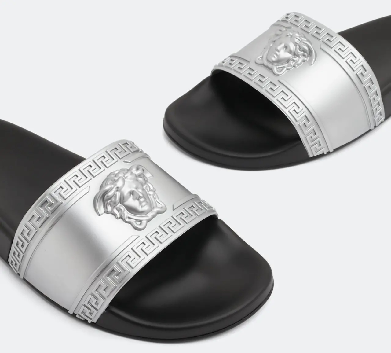 Alternative view of Dép Versace Palazzo Slides 'Silver' DSU5883-DGOLG-2E180