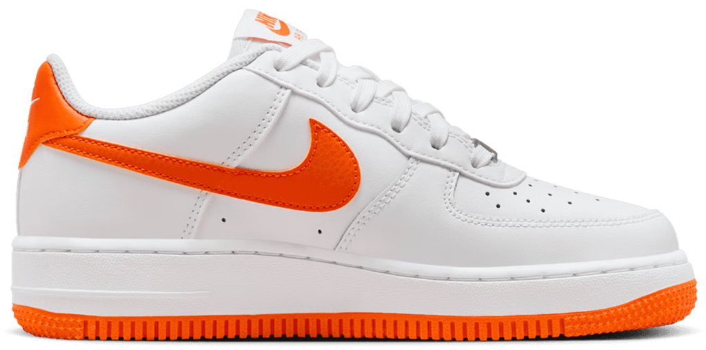 Giày Nike Air Force 1 GS 'White Orange' FV5943-113