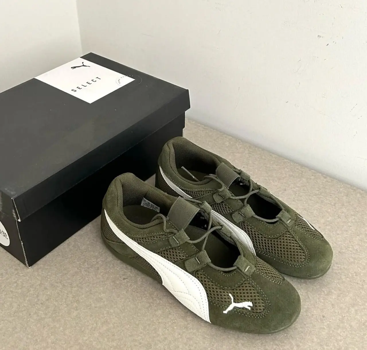 Alternative view of Giày Puma Speedcat Go 'Olive White' 403589-07