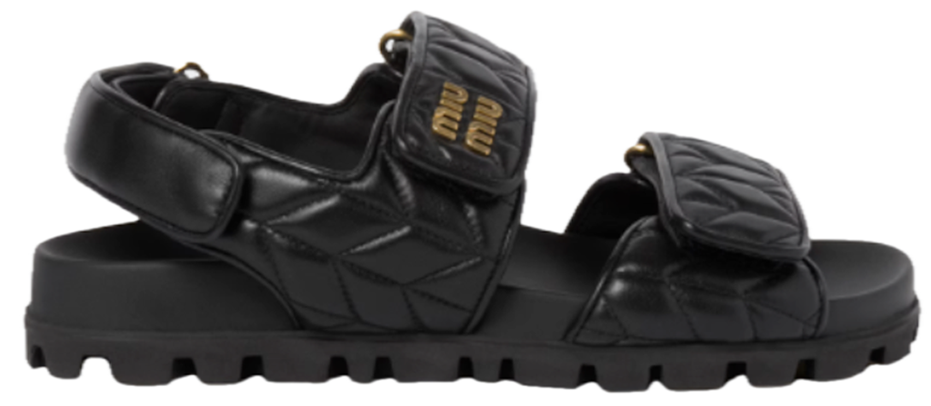 Dép Miu Miu Matelassé Sandal 'Black' 5XX605-3LM5-F0002-5-99-F010