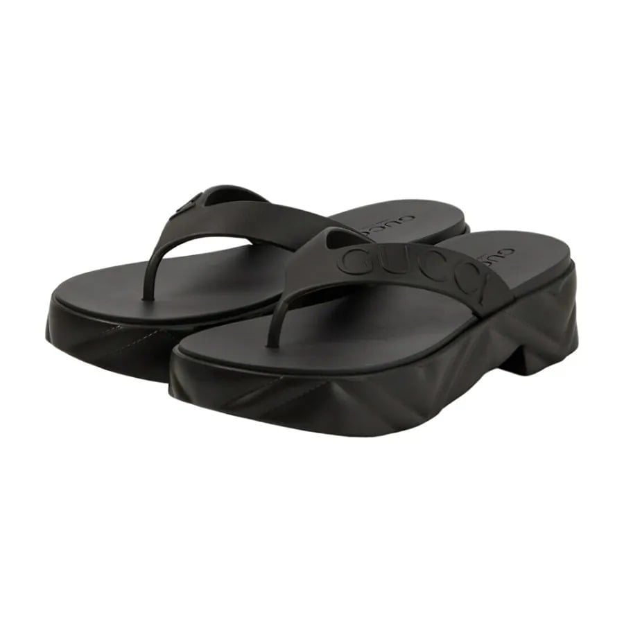 Alternative view of Dép Gucci Platform Thong 'Black' 746334-JFM00-1000