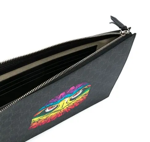 Alternative view of Túi Gucci GG Supreme Eagle Pouch 'Gray' 547084-91KAN-1087
