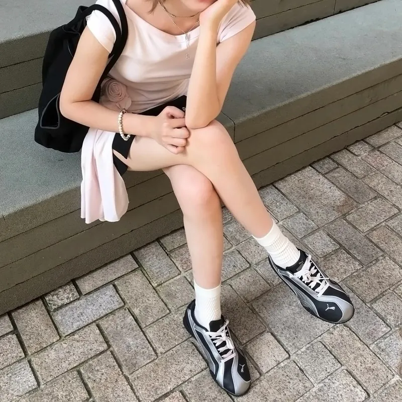 Alternative view of Giày Puma Bella V2 Leather 'Black Aged Silver' 404043-01