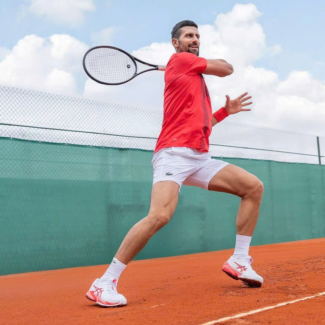 Giày Asics Court FF 3 Novak 'Cream Red' 1041A522-968 - Ảnh 4